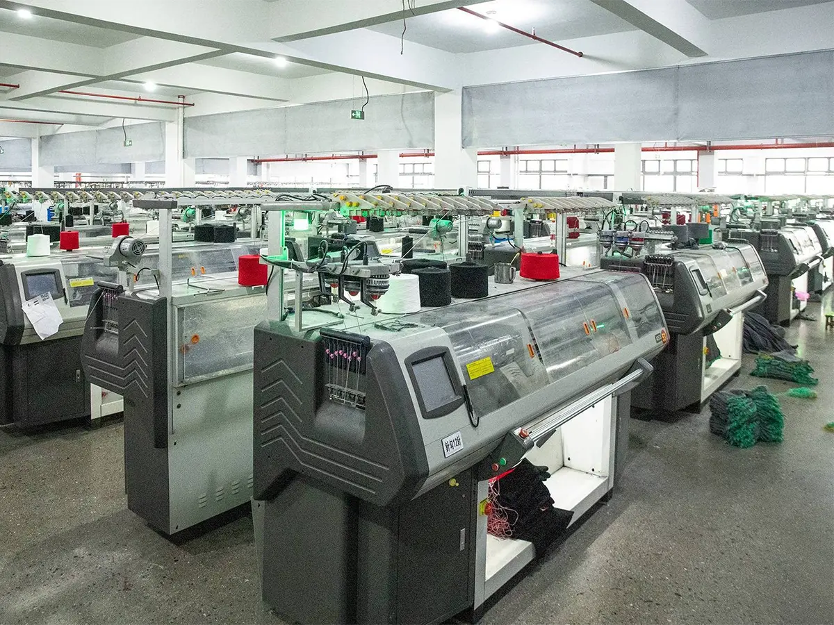 Christmas sweater factory production area