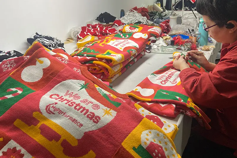 Custom Christmas jumper size range review for adult and family orders