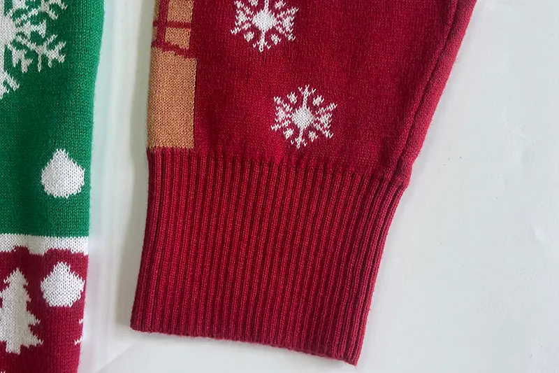 Cotton yarn colour options prepared for custom Christmas jumper sampling