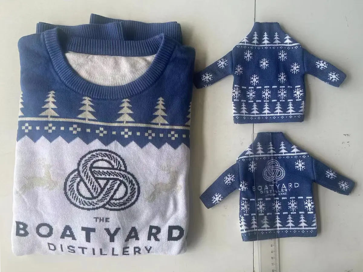 Pre-production sample for bottle sweater