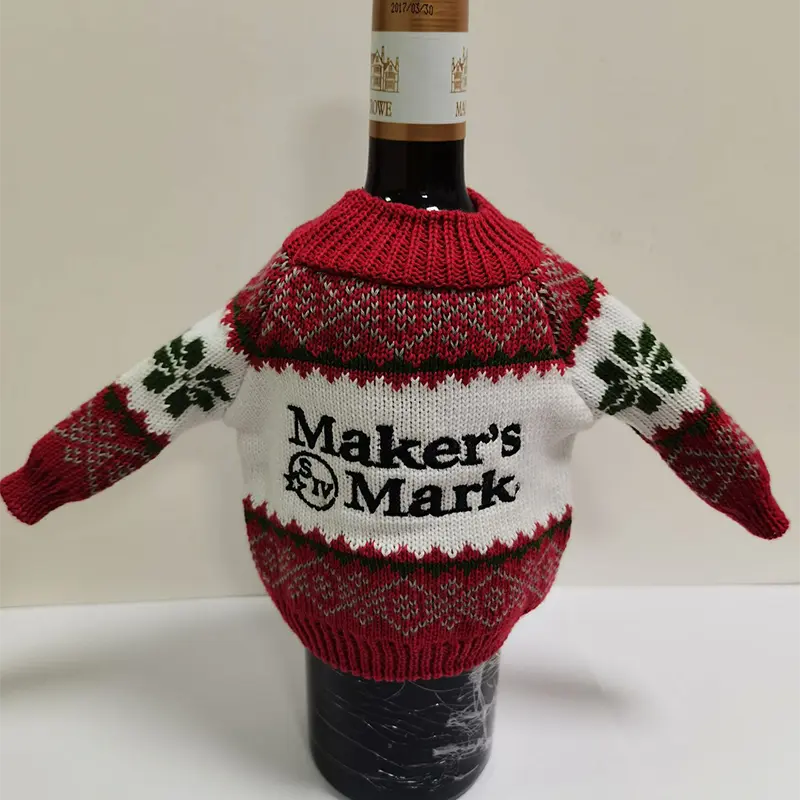 Custom wine bottle sweater for brand promotion
