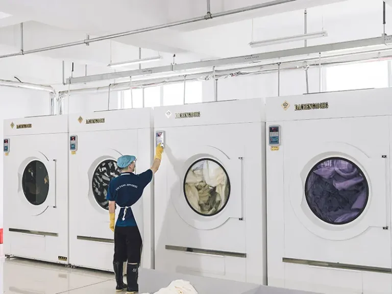 Washing and drying process area