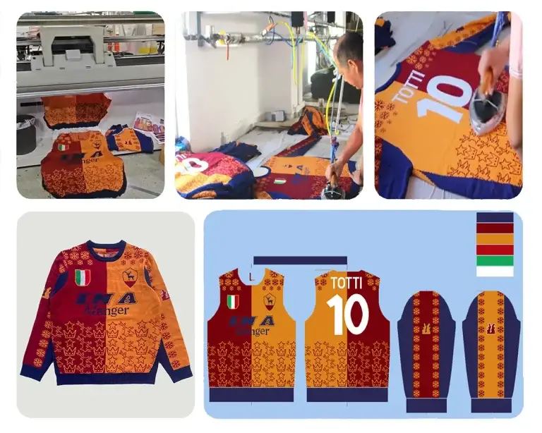 Custom logo Christmas jumper jacquard knit case