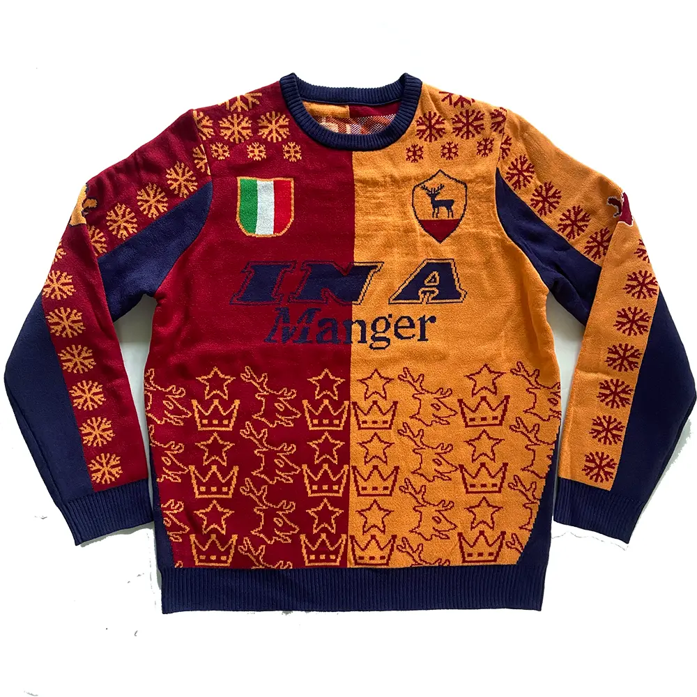 Custom football themed Christmas sweater design
