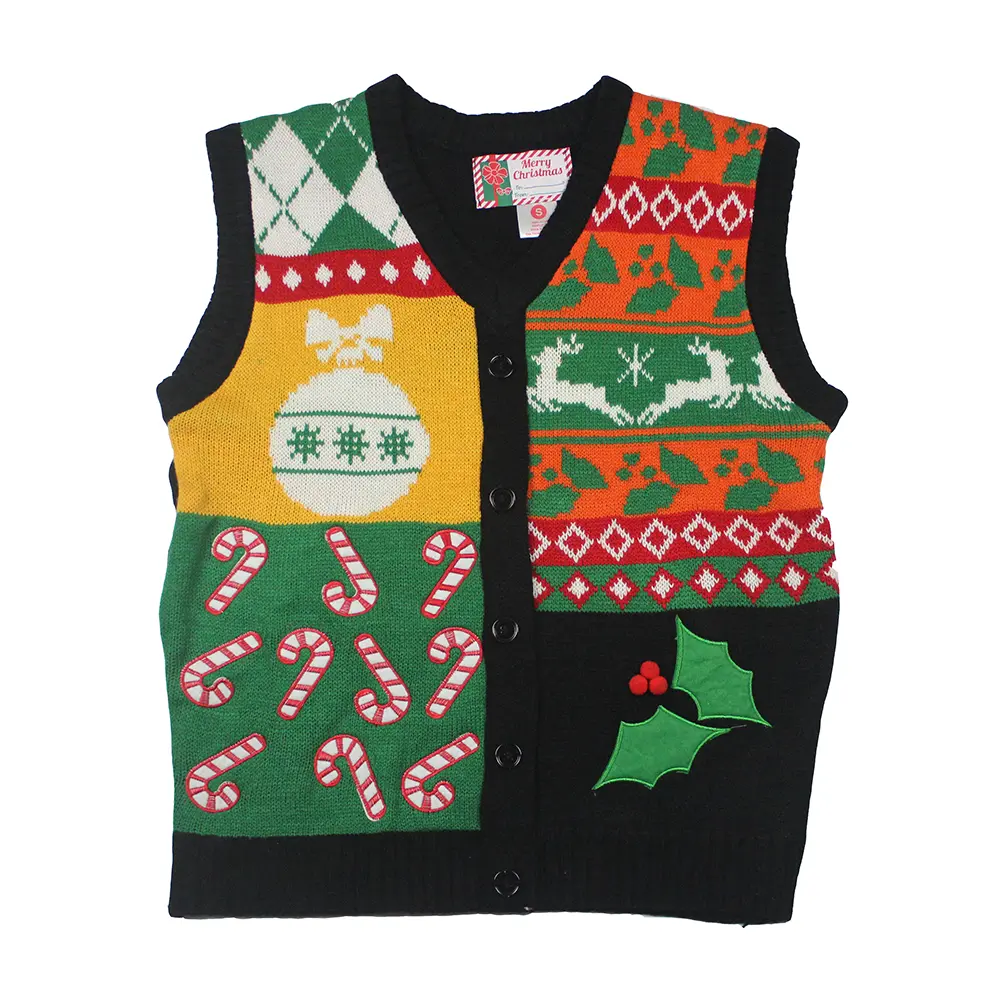 Custom knitted Christmas vest for events