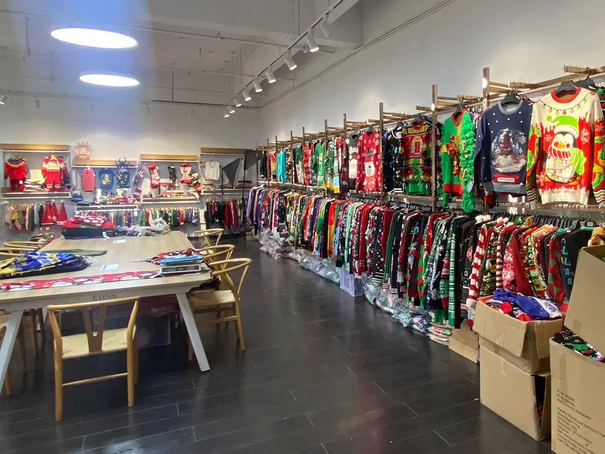 Holiday knitwear design and sample development area